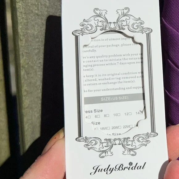 Judy Bridal one shoulder purple gown - Picture 14 of 14